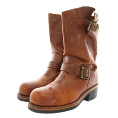 チペワ CHIPPEWA エンジニアブーツ ショートブーツ レザー ロゴ型押し ビブラムソール 5E 茶 ブラウン 91068 /YTのサムネイル