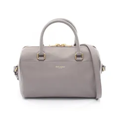 サンローランパリ SAINT LAURENT PARIS ハンドバッグ ベイビーダッフル 2WAY グレー レザー 2wayショルダー レディース Used B