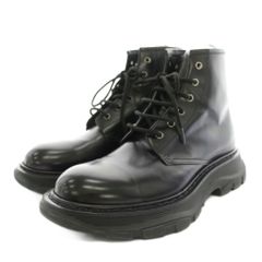 Alexander McQueen トレッド レザーブーツ ブラック 42 - メルカリ