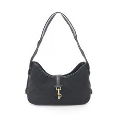 グッチ GUCCI ショルダーバッグ GGキャンバス 92736 ブラック キャンバス レザー ショルダーバッグ レディース Used A