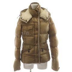 18196✨MONCLER BADIA ビッグロゴ ダウンジャケット ベージュ - メルカリ