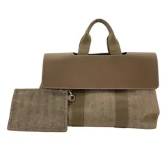 エルメス HERMES ヴァルパラインGM エトゥープ SV金具 トワル/ツェブロン メンズ ハンドバッグのサムネイル