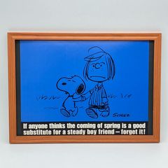빈티지 캘린더 BOOK 포스터 땅콩[ 스누피 & 페퍼민트·파티 ] 1973's *당시물 액액 첨부 오리지날 미국 빈티지 ( AZ2572 )