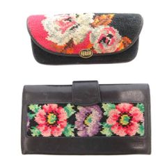 FEILER フェイラー （20×10.5×1.5） 花柄長財布 赤 黒 - メルカリ