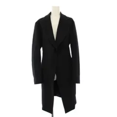 ヨウジヤマモト YOHJI YAMAMOTO W/CA BEAVER PEAKED LAPEL SINGLE B JACKET チェスターコート ロング カシミヤ混 2 黒 FJ-J69-111 /KHのサムネイル