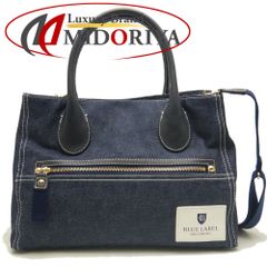 極美品✨ブルーレーベルクレストブリッジ トートバッグ 濃紺 デニム A4