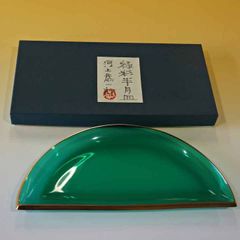 未使用】山田平安堂 寿恵廣 扇型 金彩漆器 菓子盆 - メルカリ