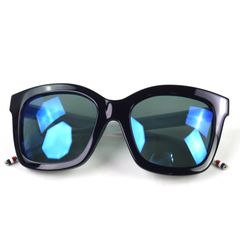 美品△THOM BROWNE トムブラウン TB-501-E-T-NVY-WHT-54-AF サングラス アイウェア ネイビー ホワイト 54□21-148 日本製 メンズ 美品△THOM BROWNE トムブラウン TB-501-E-T-NVY-WHT-54-AF サングラス