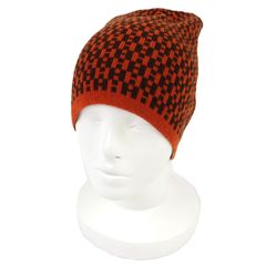 HERMES エルメス カシミヤ モヘヤ ウール ニット帽 M セリエボタン 