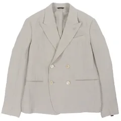 未使用品▼FENDI フェンディ 2023年製 FJ0748 リネン100% ロゴ入りボタン ダブルジャケット ブレザー テーラードジャケット ベージュ 46 イタリア製 正規品 メンズのサムネイル