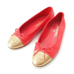 CHANELシャネル カメリア フラット パンプス バレエシューズ 24.5cm