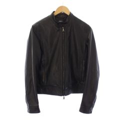 美品✨XL エンメティ VALLICO SPラムレザーライダース ダークネイビー