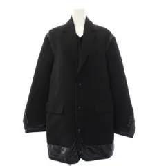 ジュンヤワタナベ JUNYA WATANABE コムデギャルソン 2022年製 キルティングドッキングジャケット ミドル丈 S 黒 JJ-J013 /KHのサムネイル