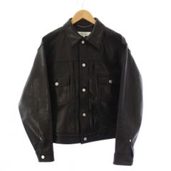 希少90s アニエスベーオム レザートラッカージャケット フランス製 1 M