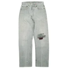 PATRINIA パトリニア Hand Stitched Denim Pants 作業工程2h LEVI'Sリメイク ハンドステッチデニムパンツ W28 BLACK ボタンフライ ジーンズ ボトムス g26664のサムネイル