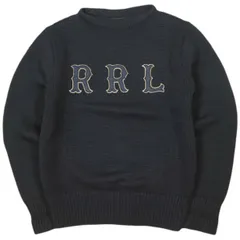 RRL ダブルアールエル Logo Applique Wool Sweater アップリケドウールセーター 782890036001 M NAVY セーター Double RL 定価107,800円 ニット トップス g26670のサムネイル