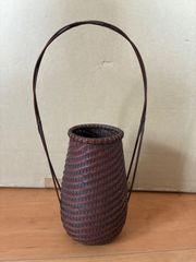 アンティーク 大正 昭和 華道 茶道 花籠 竹籠 竹細工 フラワーベース