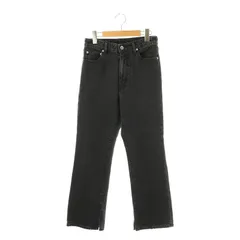 アーバンリサーチ URBAN RESEARCH ブラックデニムパンツ ジーンズ スリット 36 ブラック /DF ■OS