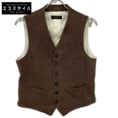 希少 RRL 1920 ストライプ ワーク ジレ ベスト L ダブルアールエル 