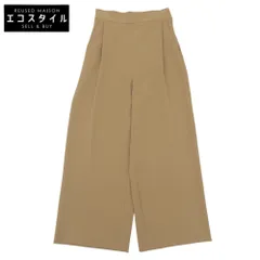 B&Y U-ARROWS　ビューティーアンドユース ユナイテッドアローズ　美品 ダブルクロスタックワイドパンツ ボトムス レディース ベージュ M　M