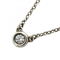 ティファニー ペアシェイプ バイザヤードネックレス 0.07ct シルバー