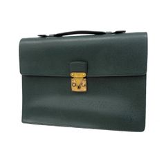 Louis Vuitton タイガ ビジネスバッグ グリーン - メルカリ