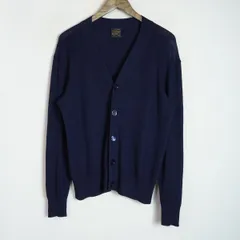 Letroyes ルトロワ ウール ハイゲージ Vネック カーディガン セーター ニット LETROYES-W1 紺 サイズS/M 3166Q★4のサムネイル