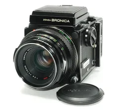 【良品／動作品】ZENZA BRONICA ETR S ZENZANON MC 1:2.8 f75 ゼンザブロニカ フィルムカメラ マニュアルフォーカス r348のサムネイル