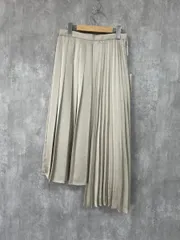 美品 BEAMS ビームス タグ付 光沢 アシメトリープリーツ スカート size1/ベージュ ■■ レディースのサムネイル