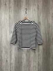 Andemiu アンデミュウ ボーダー ロング Tシャツ sizeF/白ｘ黒 ◇■ レディースのサムネイル