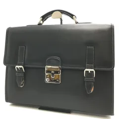 BURBERRY　バーバリー　ビジネスバッグ　ブリーフケース　内部ノバチェック　レザー　ブラック系　1442のサムネイル