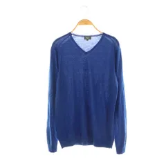 ハリス HARRISS ウール Vネック ニット カットソー 42 青 ブルー /AT ■OS ■ADのサムネイル
