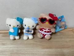 (まとめ) ハローキティ キーホルダー 3種
