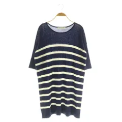 グリーンレーベルリラクシング ユナイテッドアローズ green label relaxing ニットワンピース ミニ ボーダー 長袖 ネイビー /MY ■OS ■GY14のサムネイル