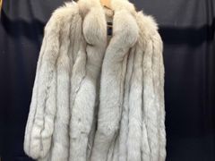 総丈80 希少カラー ライトグレー 肉厚◎ ブルーフォックス 染め リアル 