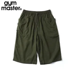 gym master ジムマスター 麻レーヨン クロップドパンツ ワイド テーパードパンツ イージーパンツ ガーデニングパンツ メンズ G721742 オリーブのサムネイル