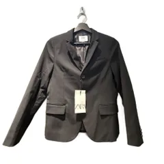 ザラ ZARA タグ付き テーラードジャケット シングル 2B 11-12 黒 ブラック ■FYのサムネイル