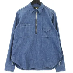 JELADO ジェラード 長袖シャツ Ciggy Shirt プルオーバー ハーフジップ シギーシャツ ブルー M  99000945のサムネイル