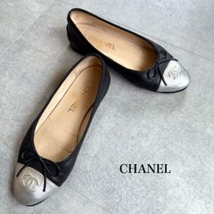 CHANEL シャネル リボンバレエシューズ フラットシューズパンプス ココ