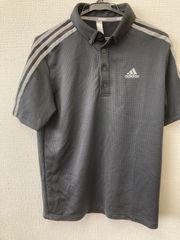 adidas ポロシャツ グレー メンズ Lサイズ - メルカリ