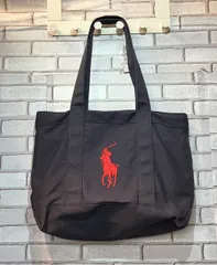POLO RALPH LAUREN ポロ ラルフローレン トートバッグ キャンバス ネイビー インポート