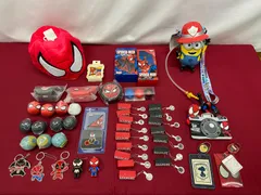 ユニバーサル・スタジオ・ジャパン スパイダーマン ファンキャップ パスケース ミニオン ドリンクボトル ヴェノム ポーチ ゴルフボール ガシャポン プロジェクターキーホルダー 他 グッズ セット USJ 710のサムネイル