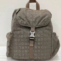 2692　CHARLES JOURDAN　シャルルジョルダン　 リュック　バックパック　ロゴ　総柄　 グレーベージュ系　ナイロン　軽量　 レディースのサムネイル