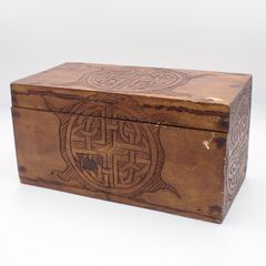 楠材つづら アンティーク 収納ボックス 木製 彫刻 収納箱 W800 - メルカリ
