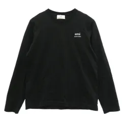 AMI PARIS アミパリス UTS224.726 胸ロゴ ワンポイント ロングスリーブ カットソー 刺繍 ブラック系 L【中古】のサムネイル