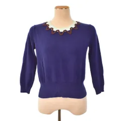 カルヴェン CARVEN ニット セーター 長袖 S 青 ブルー ■FYのサムネイル