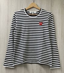 PLAY COMME des GARCONS 長袖 ボーダー Tシャツ S - メルカリ