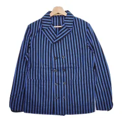 Scye 新品 Border Jacket 1121-41056 サイズ36 定価50600円 ストライプ テーラードジャケット ブルー ブラック メンズ サイ【中古】4-1201M♪のサムネイル
