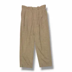 参考上代39600円 URU 23SS WOOL TROPICAL 2 TUCK PANTS ウールトロピカル2タックパンツ スラックス ウル 23SWT02 ブラウン 3 （15832M）のサムネイル