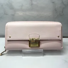 Samantha Thavasa Petit Choice サマンサタバサ プチチョイス　ラウンドファスナー長財布　ライトピンク　フラワーモチーフ　金具　レザー